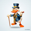 Scrooge McDuck Caricature 3D Printed Figure - 15" - view 1