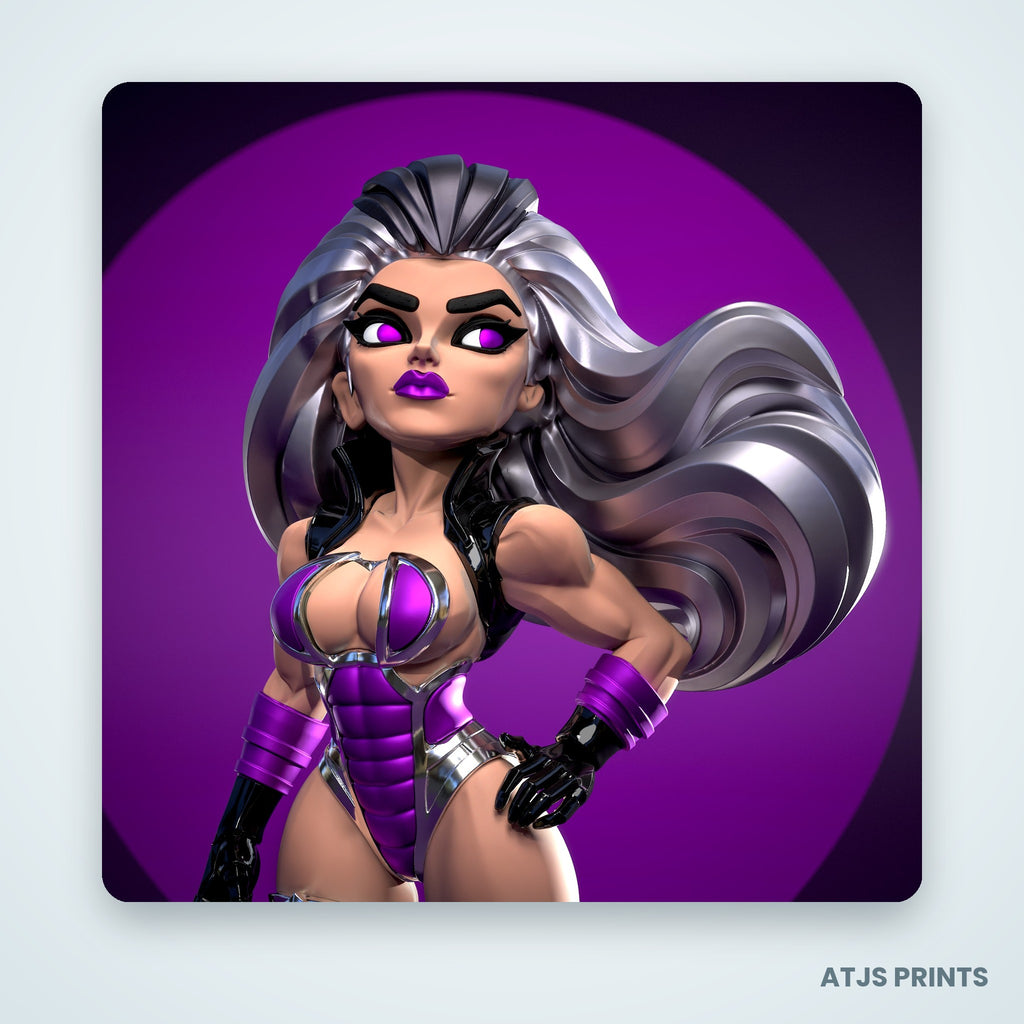 Sindel (Mortal Kombat) 3D Printed Figure - 13" - view 3