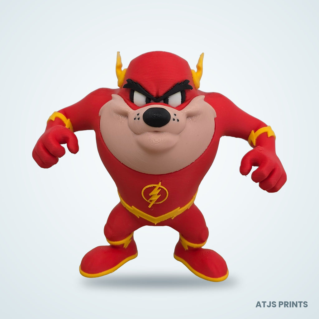 Taz as The Flash 3D Printed Figure - 15" - view 1