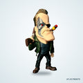 Terminator Caricature 3D Printed Figure - 15" - view 1