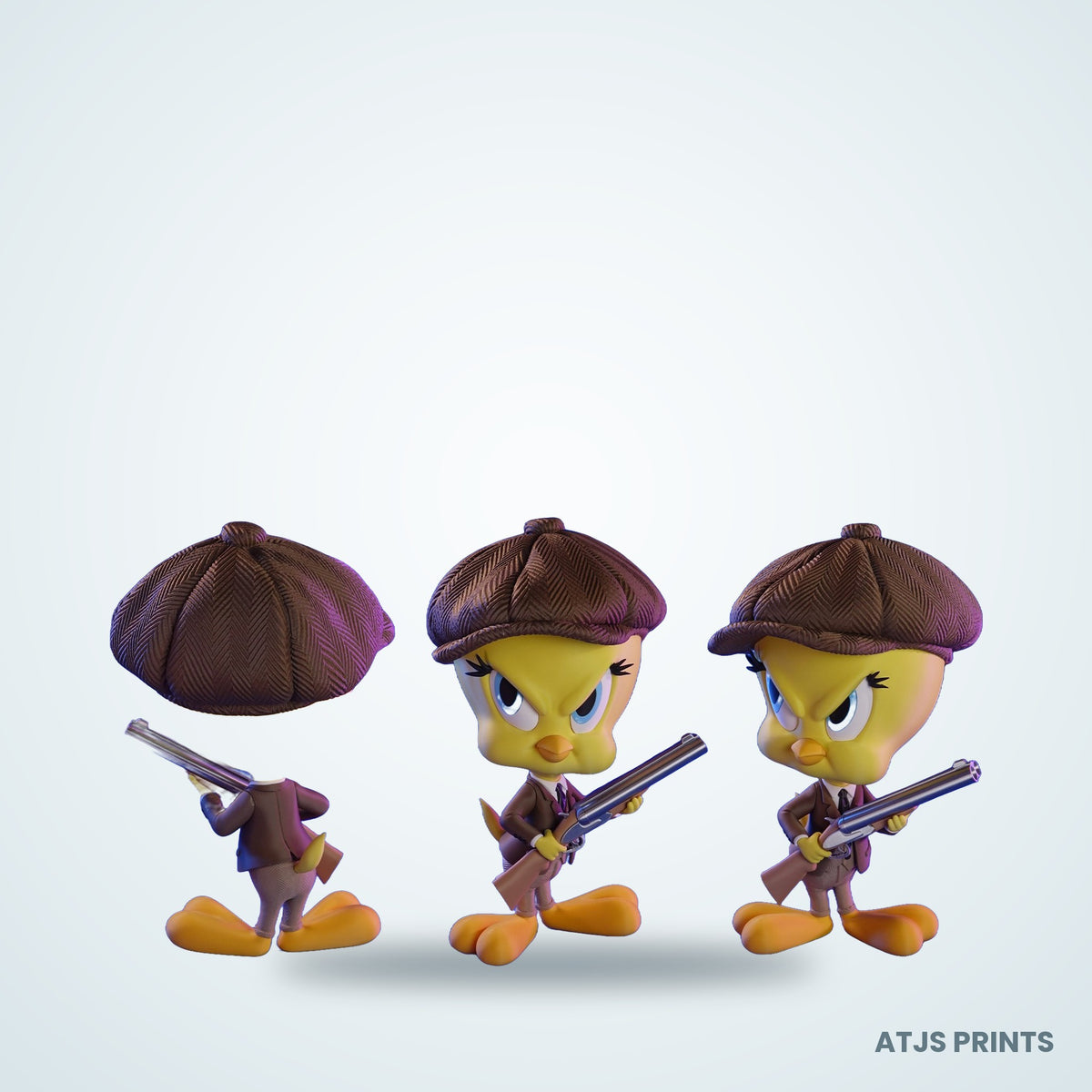 Tweety Peaky Blinders 3D Printed Figure - 11" - view 3
