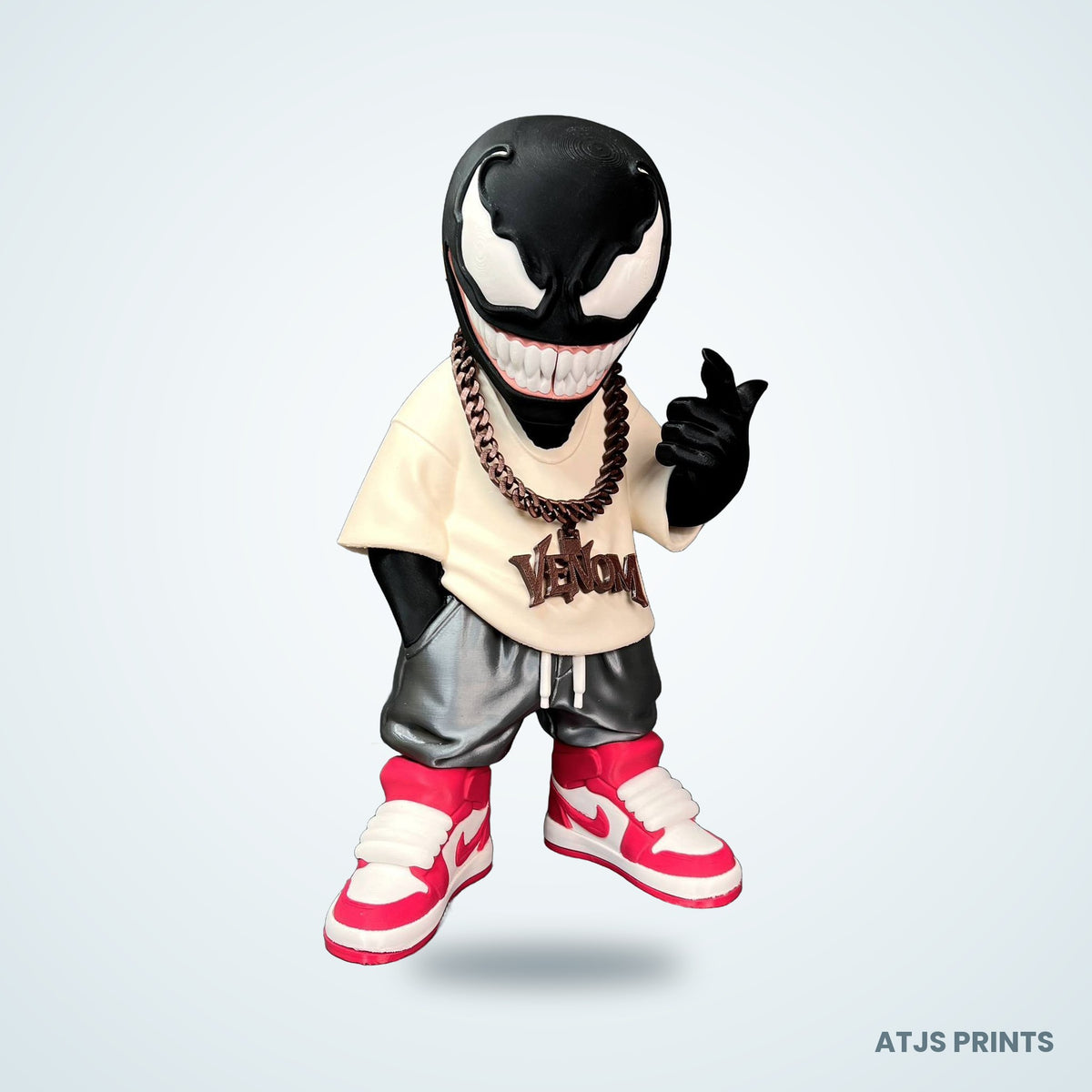 Venom Hip-Hop Style Caricature 3D Printed Figure - 15" - view 1