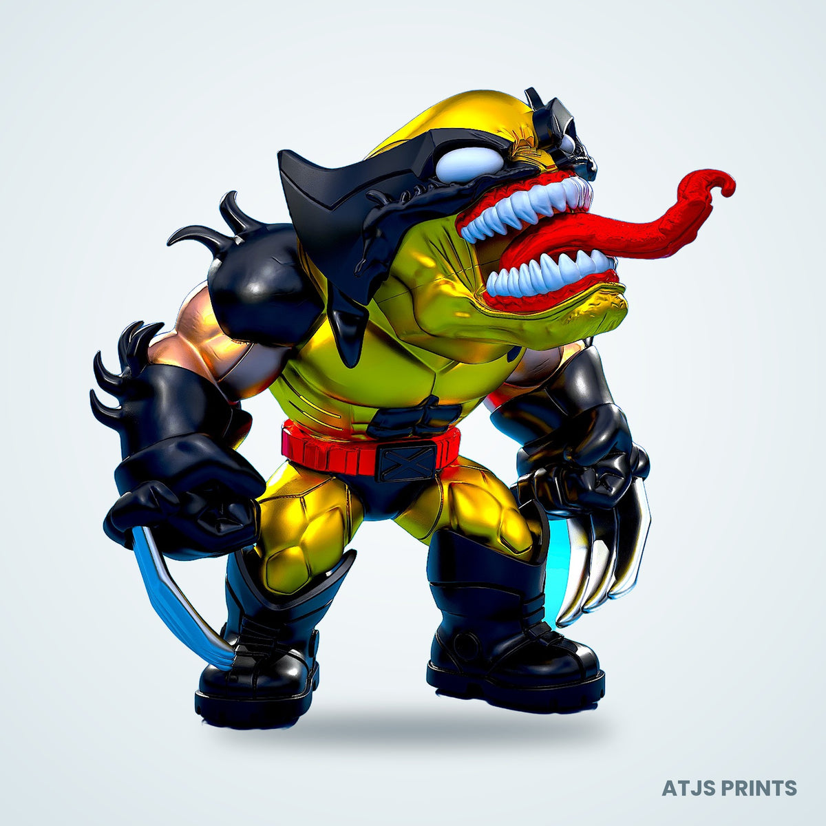 Venom x Wolverine (Venomverine) 3D Printed Figure - 11" - view 2