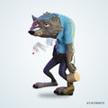 Wayne the Werewolf 3D Printed Figure - 11" - view 1