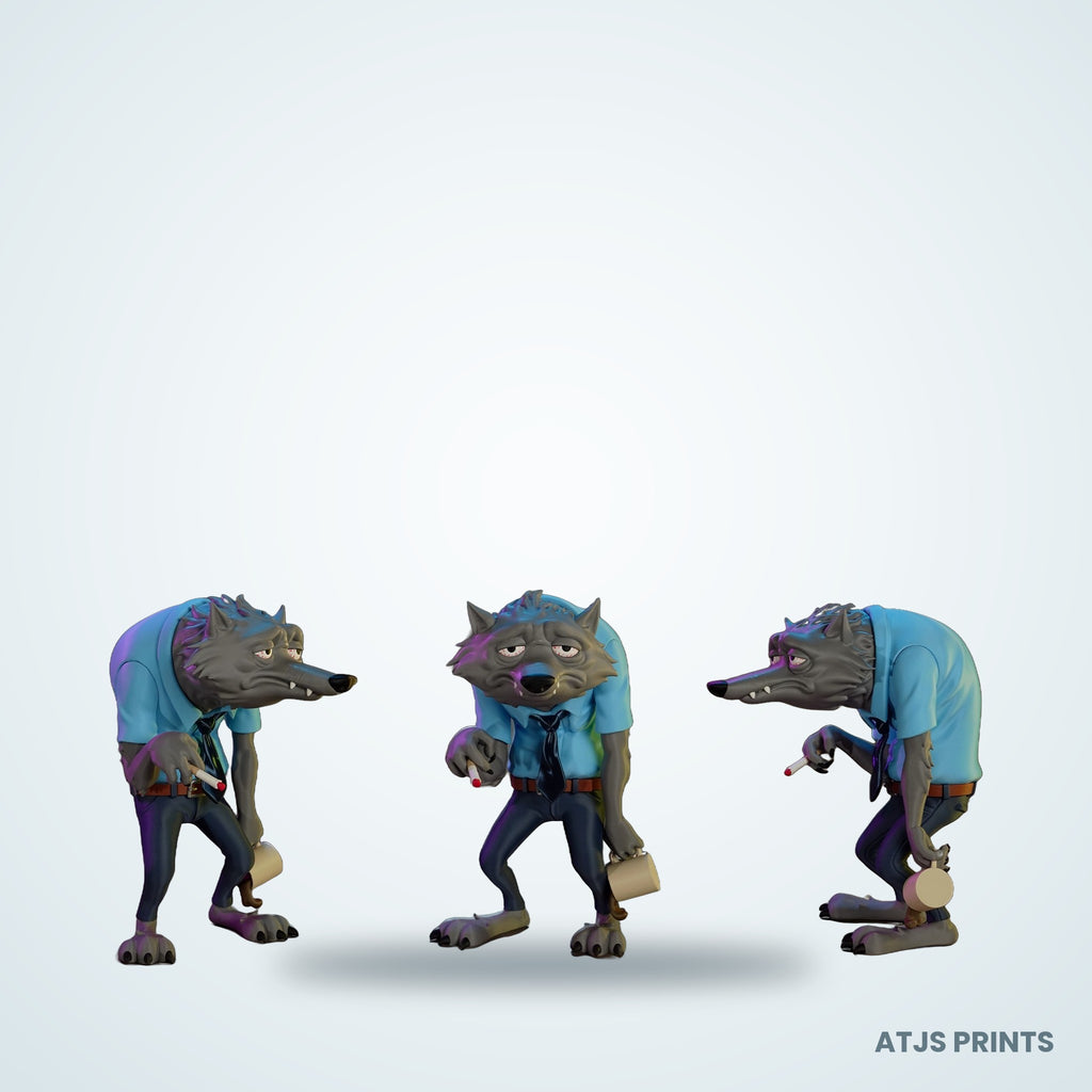 Wayne the Werewolf 3D Printed Figure - 11" - view 3