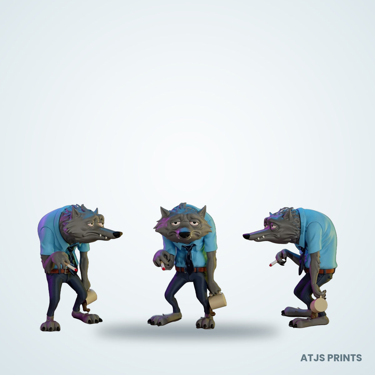 Wayne the Werewolf 3D Printed Figure - 11" - view 3