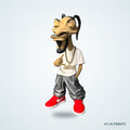 Snoop Dogg Caricature 3D Printed Figure - 15" - view 1